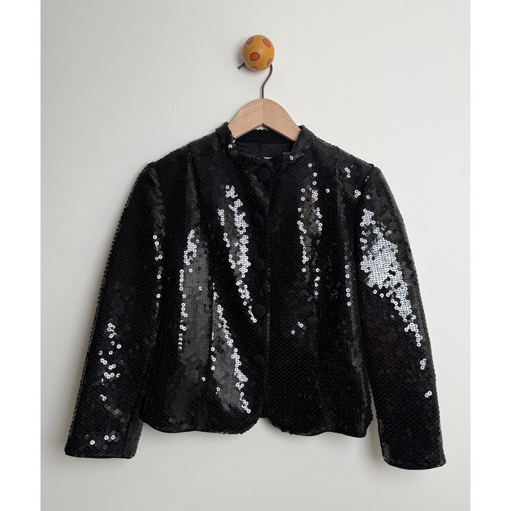 Giorgio Armani Black Sequin Blazer